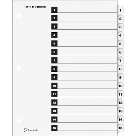 Cardinal Index, 3-Rng, 1-Step, 1-15, Cl CRD61513CB